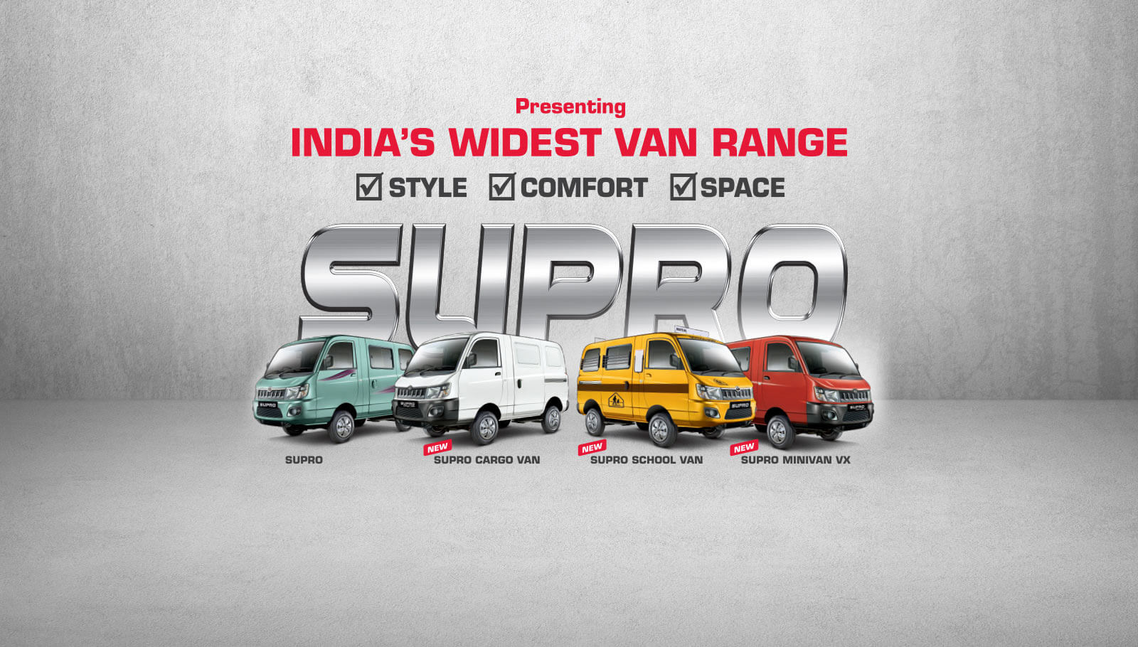 Mahindra Supro Mini Van Ranges